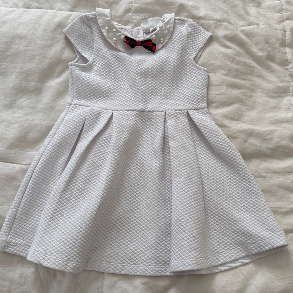 Janie and Jack White Dress with Red Accents